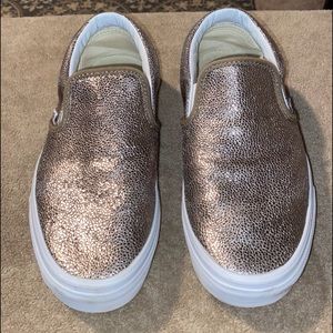 Vans-gold slip on shoes GUC.